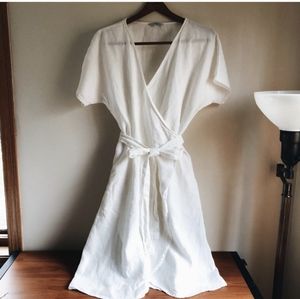 Linenfox Mimosa milky white linen dress XS (undyed)